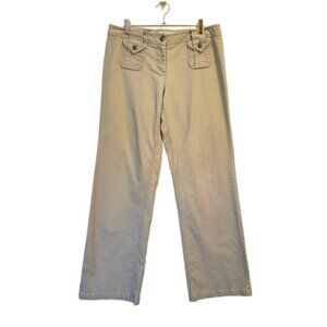 Sitwell Anthropologie | Wide Leg Pouch Pocket Front Pants Mid Rise Tan